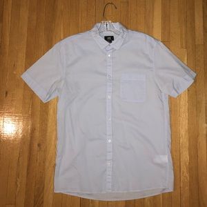H&M BUTTON DOWN SHORT SLEEVED MENS MEDIUM